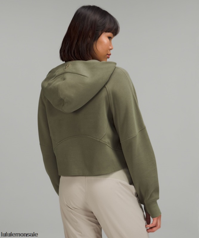 Lululemon Damen DELULU184 | Lululemon Deutschland Medium Olive Scuba Oversize-Hoodie Mit Halbem Reißverschluss